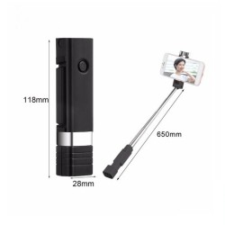 selfie stick monopod smartphone wireless cu bluetooth, 50acumulator, 655 mm